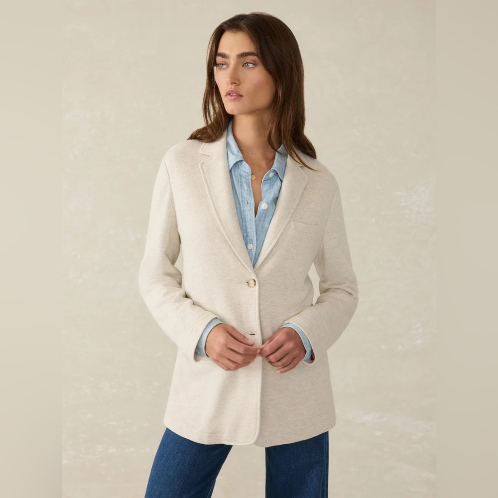 Faherty Inlet Knit Blazer, Medium
